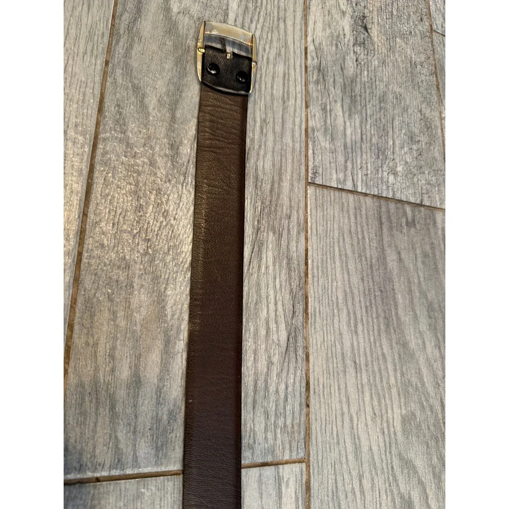 Reversible Belt Mens 42 Black Brown Cowhide Leather Silver Buckle Western 4154